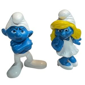 Schleich Smurfs Movie Figures Grouchy and Smurfette Set